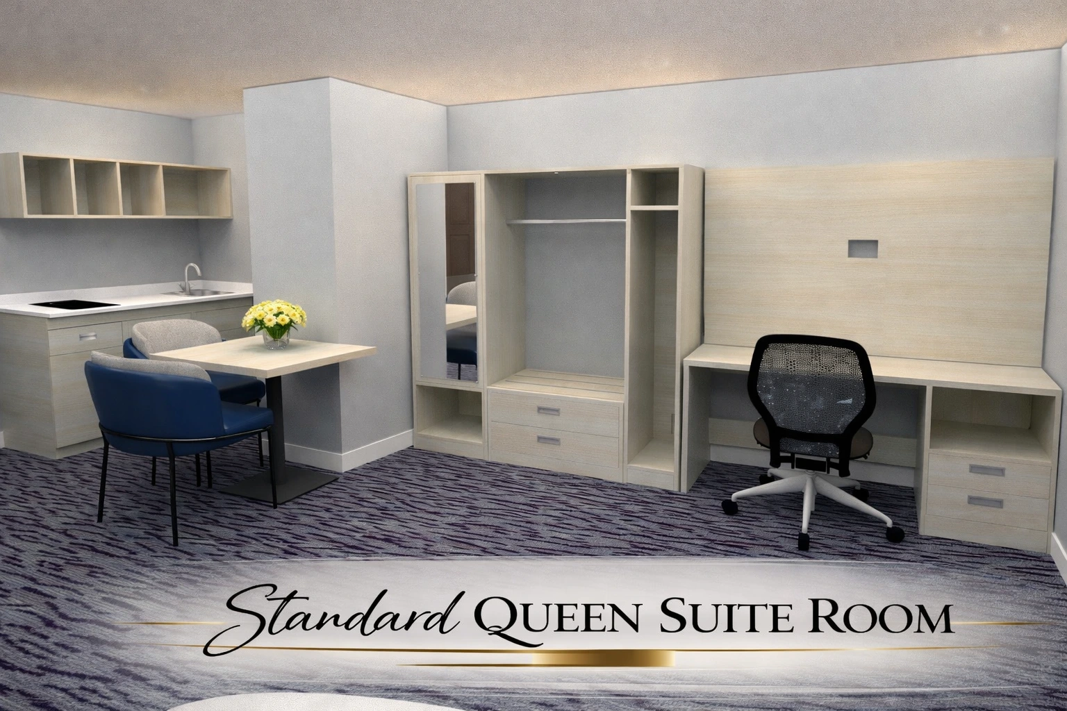 Standard Queen Room full view — extended stay hotel Vernal Utah